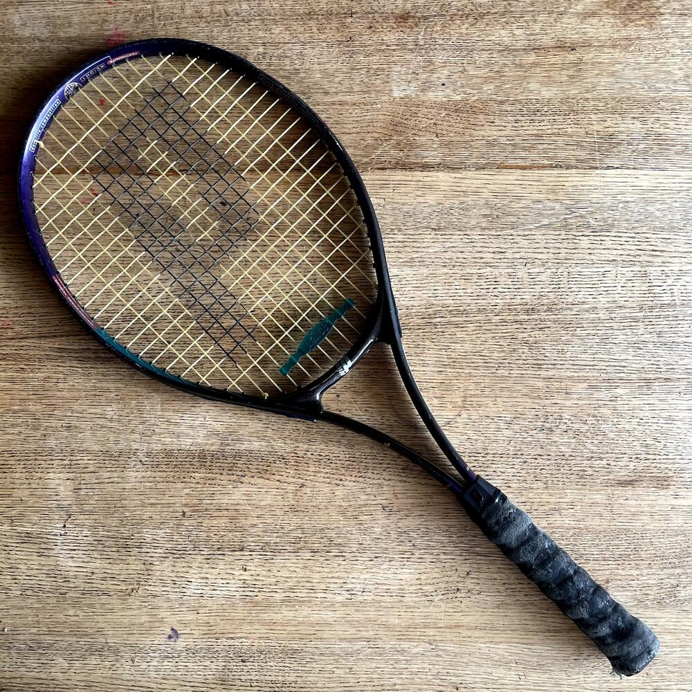 Prince Integra 2 Titanium Black Purple Tennis Racquet Racket With Cover #2 4 1/4